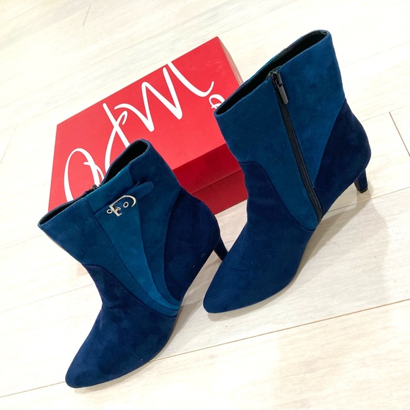 Blue Suede Bootie. - Picture 3 of 10